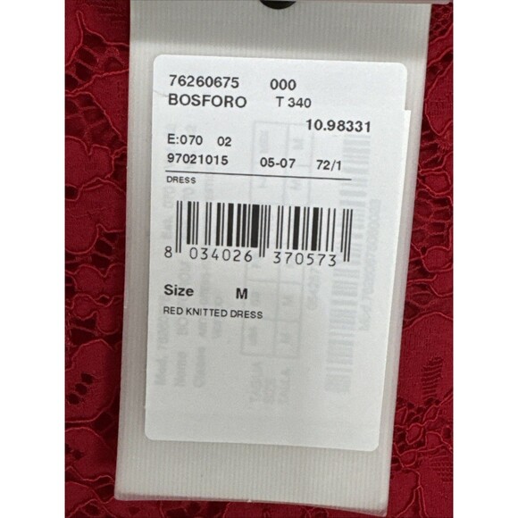 NWT Sportmax Code  Bosforo Size M Red Lace Dress New - Picture 8 of 14